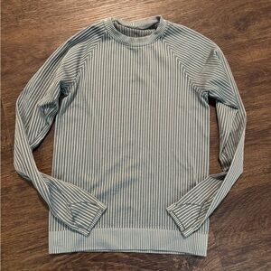 Lululemon long sleeve top stripe mint green